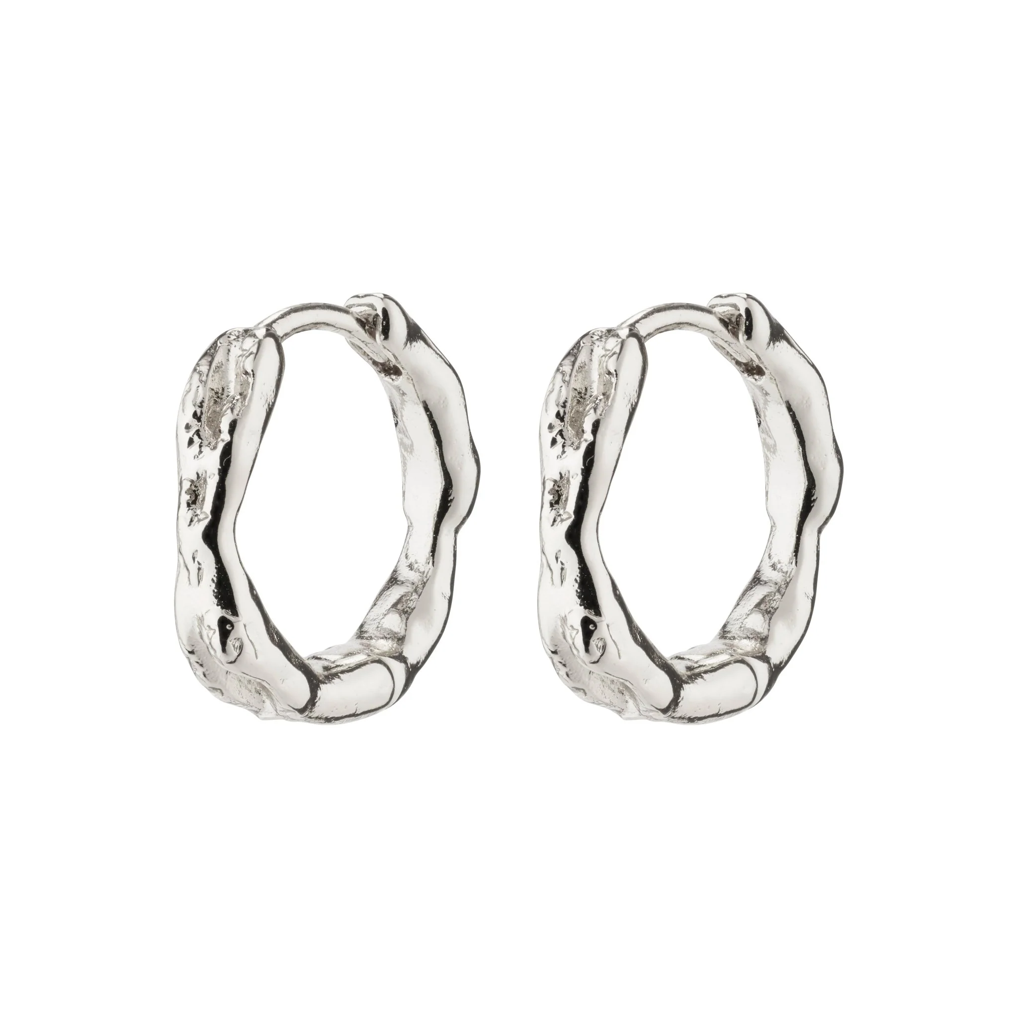 Eddy Recycled Organic Shaped Small Hoops 15mm - Image 4