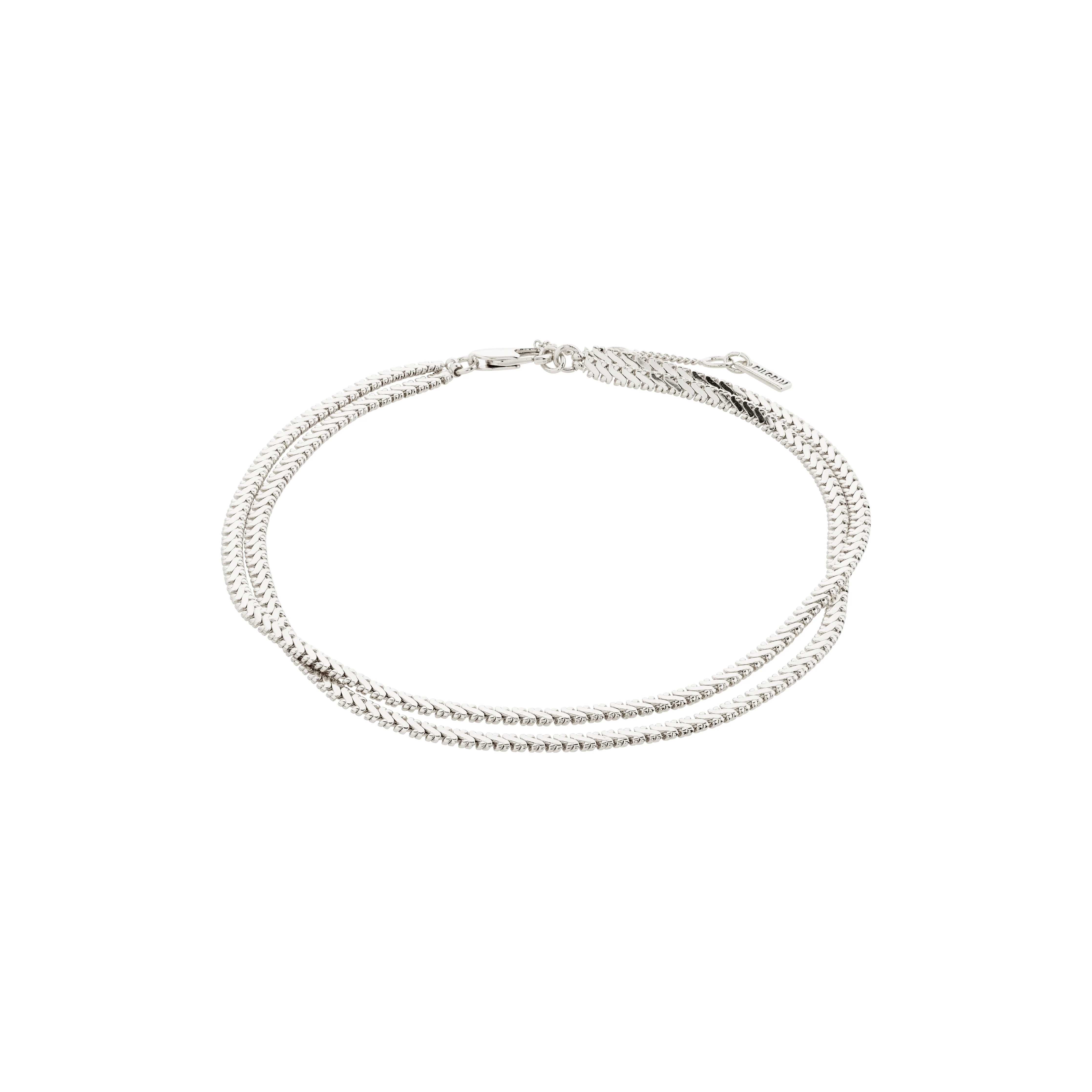 JELONA recycled herringbone ankle chain - 25 cm - Image 4