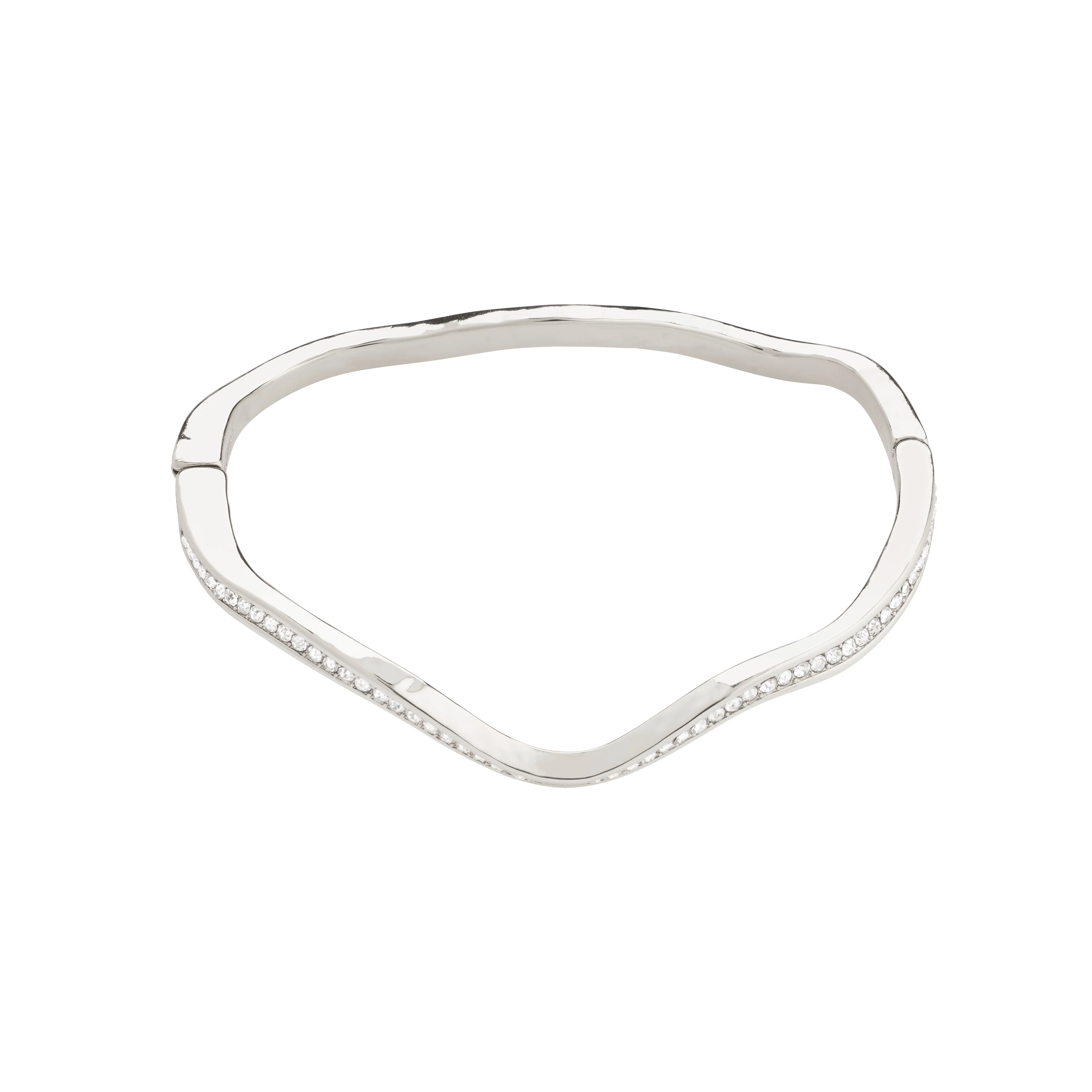 TRUE Recycled Wavy Crystal Bangle - Image 3